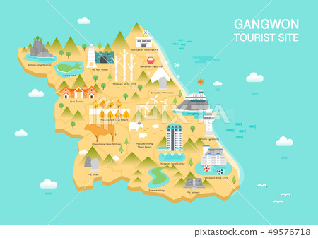 Korea Landmark Illustration 49576718