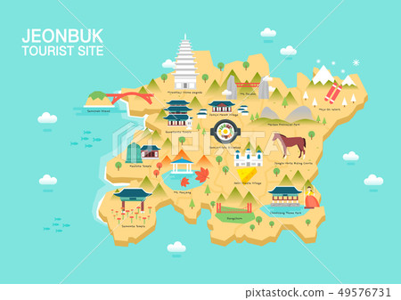 Korea Landmark Illustration - Stock Illustration [49576731] - PIXTA