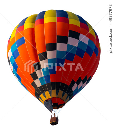Hot air balloon isolated on white background. 49577978