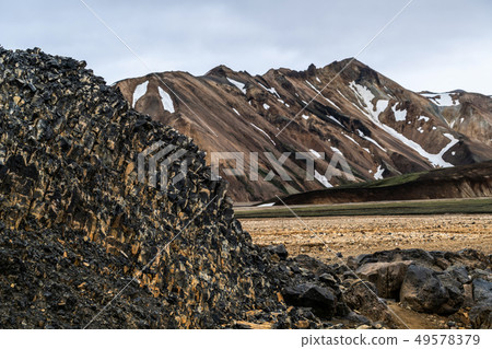 Landscape of Landmannalaugar Iceland Highland Landscape of Landmannalaugar Iceland Highland 49578379