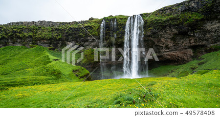 Magical Seljalandsfoss Waterfall in Iceland. 49578408
