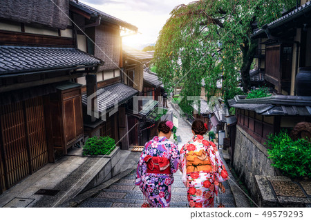 Traveler in Higashiyama District, Kyoto, Japan 49579293