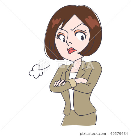 Hysterical woman boss 49579484