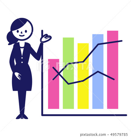 Graph business suit sign simple female please 49579785