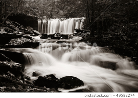 Waterfalls in black and white Waterfalls in black and white 49582274