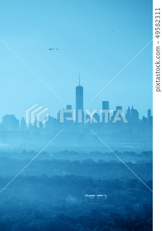 New York City silhouette New York City silhouette 49582311