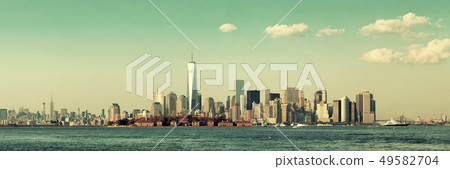 Manhattan downtown skyline 49582704