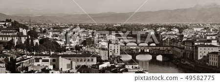 Florence skyline panorama view BW 49582775