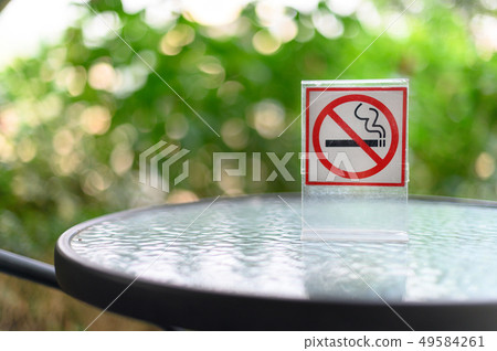 No smoking sign with place Don't smoking sign park 49584261