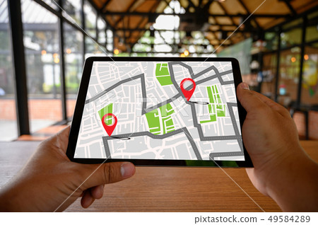 GPS Map to Route Destination network connection GPS Map to Route Destination network connection 49584289
