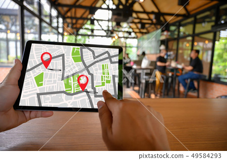GPS Map to Route Destination network connection GPS Map to Route Destination network connection 49584293
