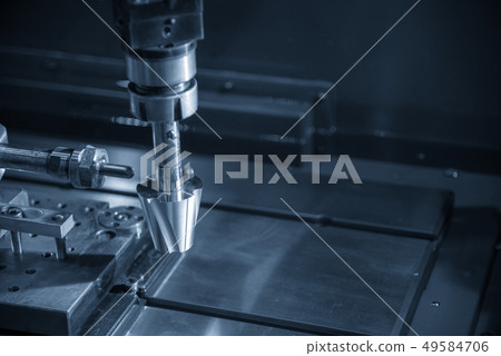 The operation of EDM machine . The operation of EDM machine . 49584706