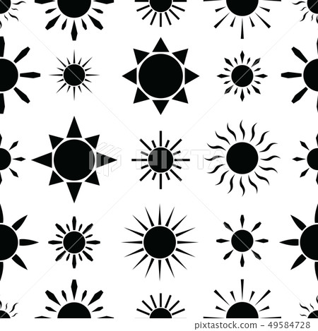 sun seamless pattern background icon. - Stock Illustration [49584728 ...