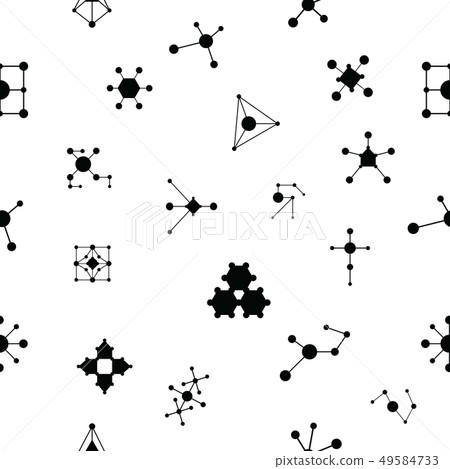 molecule seamless pattern background icon. - Stock Illustration ...