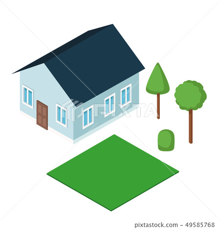 Isometric house 3d 49585768