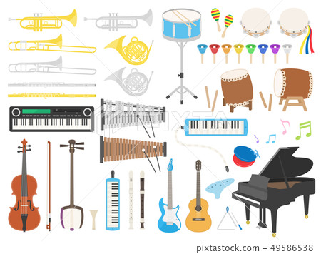 Illustration set of musical instruments 49586538