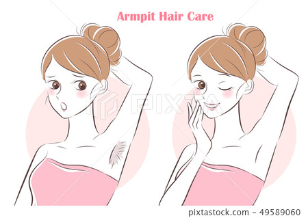 woman about hair removal 49589060