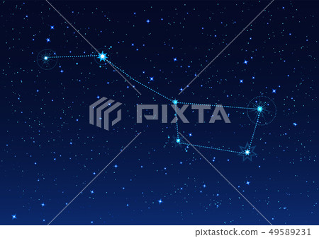 Big Bear Constellation In The Night Starry Sky Stock Illustration 49589231 Pixta