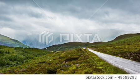 Summer mountain cloudy landscape (Norway) Summer mountain cloudy landscape (Norway) 49589298