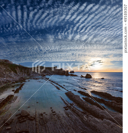 Sunset Arnia Beach coastline landscape 49589307