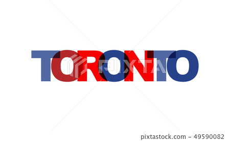 Toronto, phrase overlap color no transparency. 49590082