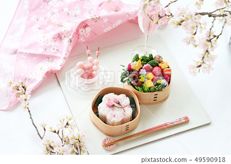 Cherry blossom lunch box lunch 49590918