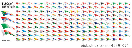National flags of the countries. Vector illustration on white background National flags of the countries. Vector illustration on white background 49591075