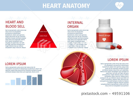 Heart Vessel Therapy Healthcare Realistic Banner Stock