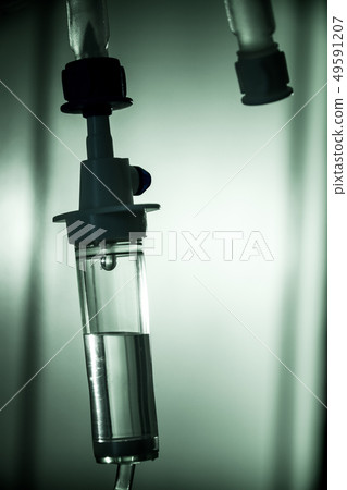 Intravenous drip equipment in hospital 49591207