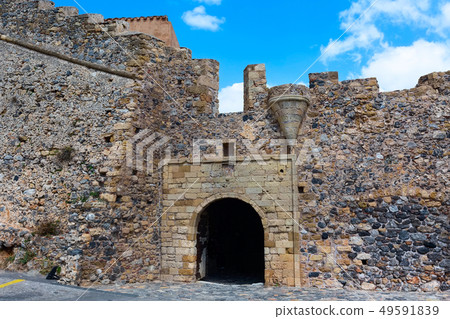 Monemvasia entrance in Peloponnese, Greece Monemvasia entrance in Peloponnese, Greece 49591839