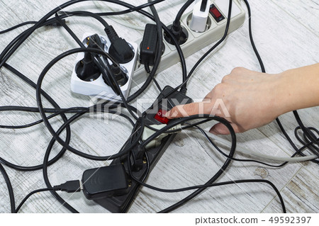 Lots of electrical outlets-enabled devices. Power 49592397