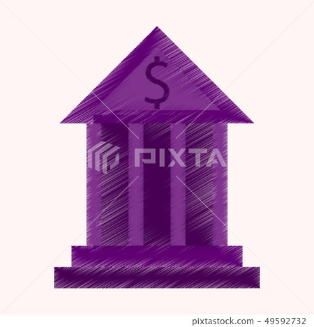 flat shading style icon business bank building - Stock Illustration ...