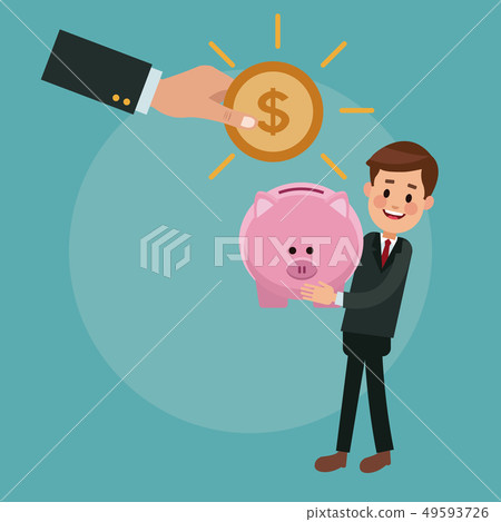 Businessman and money cartoons Businessman and money cartoons 49593726