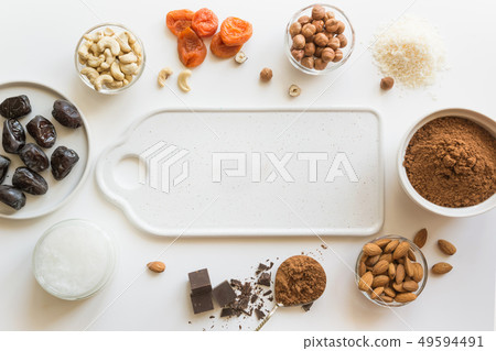 Nuts and dried fruits for cooking energy balls 49594491