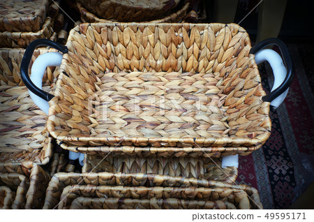Wicker baskets at the market in Istanbul, Turkey. 49595171