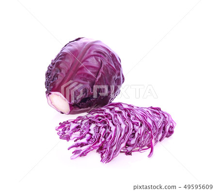 red cabbage on white background red cabbage on white background 49595609