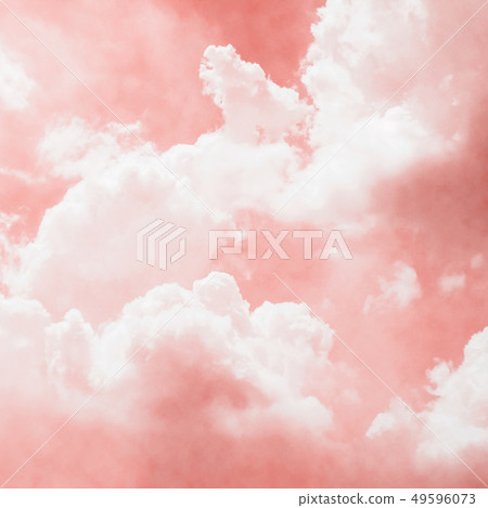 Living coral sky with cloud background 49596073
