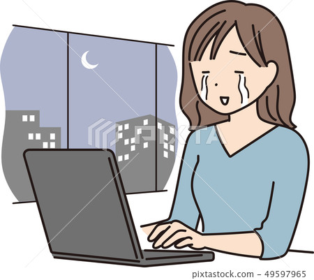 Woman overtime Woman overtime 49597965