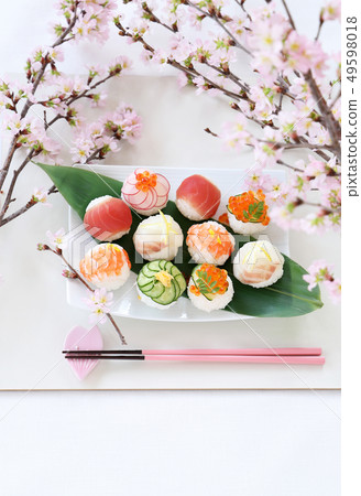 Temari Sushi Keio Fan Sakura 49598018