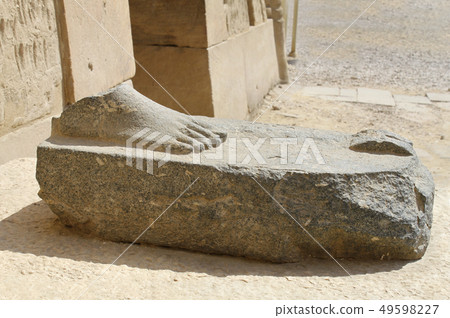 Feet of ancient statue, Karnak Temple, Luxor, Feet of ancient statue, Karnak Temple, Luxor, 49598227