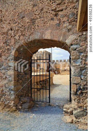 Entrance to fortress Frangokastello on Crete, Entrance to fortress Frangokastello on Crete, 49598236