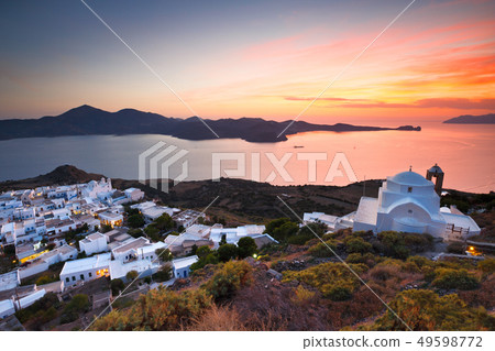 Plaka village, Milos island. 49598772