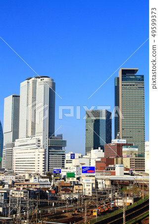 Nagoya city urban scenery (buildings in front of Nagoya station) 49599373