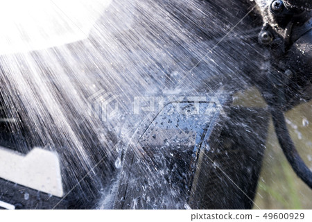 Car wash of motorcycle bike 49600929