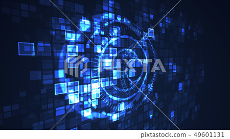 Abstract circle cyber digital technology graphic 49601131