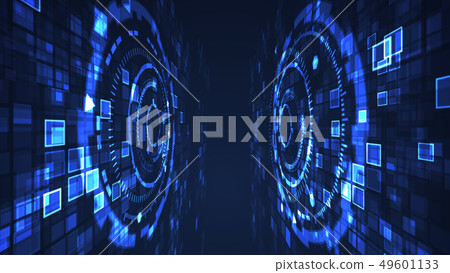 Abstract circle cyber digital technology graphic Abstract circle cyber digital technology graphic 49601133