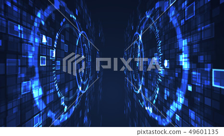 Abstract circle cyber digital technology graphic Abstract circle cyber digital technology graphic 49601135