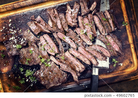 Traditional barbecue skirt steak  49602765