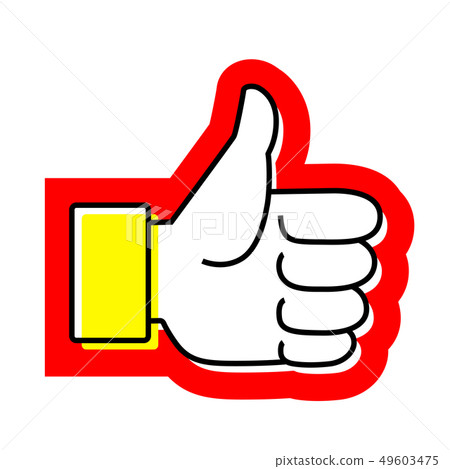 Hand thumb up flat Hand thumb up flat 49603475