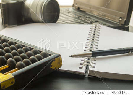 Work devices with laptops, notebooks, cameras and 49603793